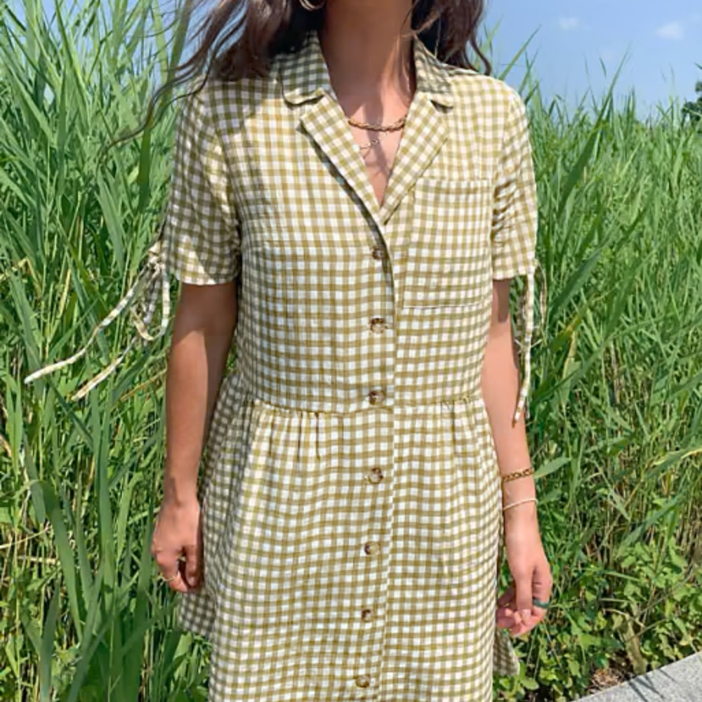 Topshop Gingham Shirt Dress | Size 4 | Cottagecore Picnic Style